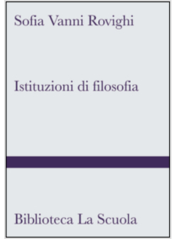 ISTITUZIONI DI FILOSOFIA