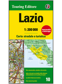 LAZIO 1:200.000. CARTA STRADALE E TURISTICA. EDIZ. MULTILINGUE