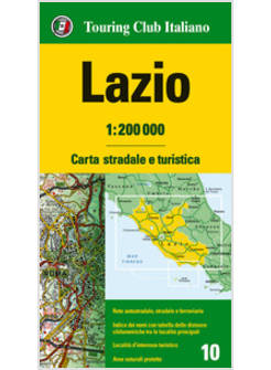 LAZIO 1:200.000. CARTA STRADALE E TURISTICA EDIZIONE MULTILINGUE