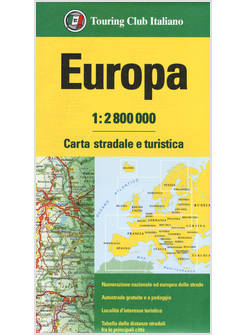 EUROPA 1:2.800.000. CARTA STRADALE E TURISTICA