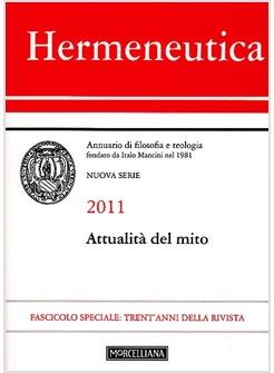 HERMENEUTICA. ANNUARIO DI FILOSOFIA E TEOLOGIA (2011)