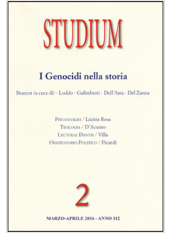 STUDIUM (2016). VOL. 2: I GENOCIDI NELLA STORIA.