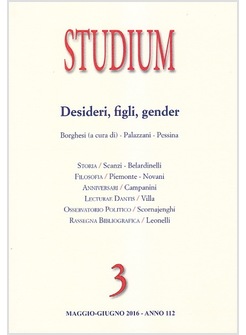 STUDIUM (2016). VOL. 3: GENDER, FIGLI, DESIDERI.