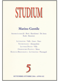 STUDIUM (2016). VOL. 5: LETTERATURA E RELLIGIONE.