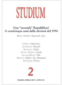 STUDIUM (2019). VOL. 2 MARZO APRILE 2019