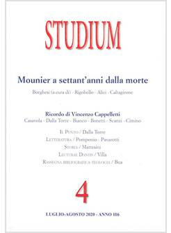 STUDIUM (2020). VOL. 4: MOUNIER A SETTANT'ANNI DALLA MORTE