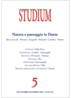 STUDIUM (2020). VOL. 5: NATURA E PAESAGGIO IN DANTE