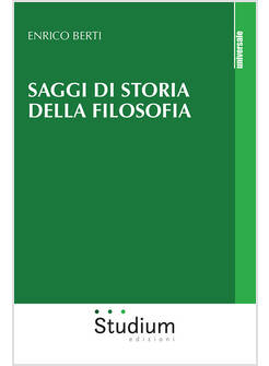 SAGGI DI STORIA DELLA FILOSOFIA