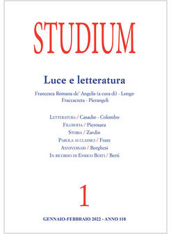 STUDIUM LUCE E LETTERATURA GENNAIO FEBBRAIO 2022