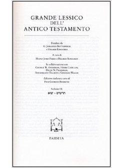 GRANDE LESSICO 9 DELL'ANTICO TESTAMENTO 9