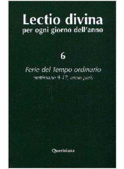 LECTIO DIVINA 6 PER OGNI GIORNO DELL'ANNO