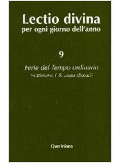 LECTIO DIVINA 9 PER OGNI GIORNO DELL'ANNO