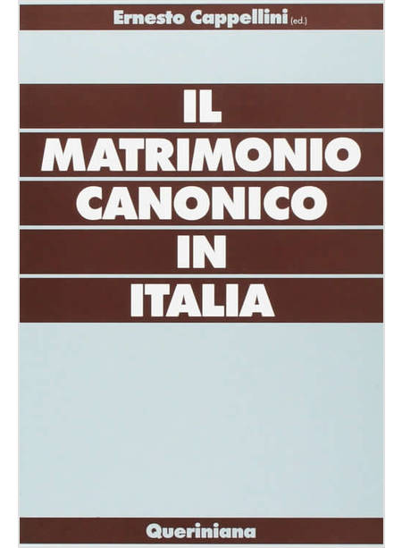 MATRIMONIO CANONICO IN ITALIA (IL)
