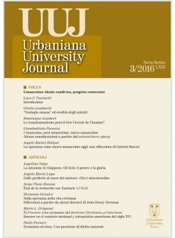 URBANIANA UNIVERSITY JOURNAL. 3/2016. EDIZ. INTEGRALE. VOL. 3