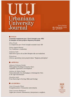 URBANIANA UNIVERSITY JOURNAL. EUNTES DOCETE (2018). VOL. 02: L' AUTORITA' COMPET