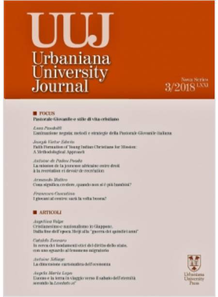 URBANIANA UNIVERSITY JOURNAL. EUNTES DOCETE (2018). VOL. 3: PASTORALE GIOVANILE 