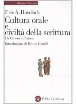 CULTURA ORALE E CIVILTA' DELLA SCRITTURA
