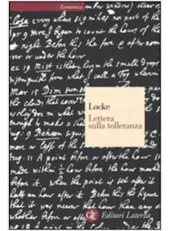 LETTERA SULLA TOLLERANZA