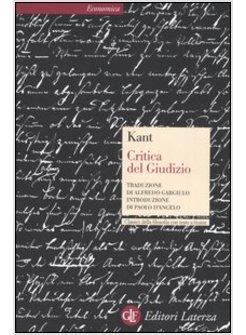 CRITICA DEL GIUDIZIO