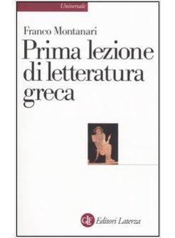 PRIMA LEZIONE DI LETTERATURA GRECA