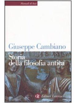 STORIA DELLA FILOSOFIA ANTICA