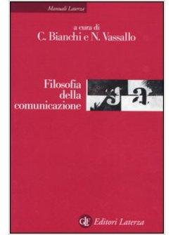 FILOSOFIA DELLA COMUNICAZIONE