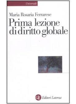 PRIMA LEZIONE DI DIRITTO GLOBALE