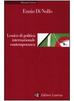 LESSICO DI POLITICA INTERNAZIONALE CONTEMPORANEA