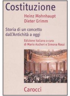 COSTITUZIONE STORIA DI UN CONCETTO DALL'ANTICHITA' A OGGI