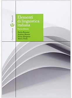 ELEMENTI DI LINGUISTICA ITALIANA