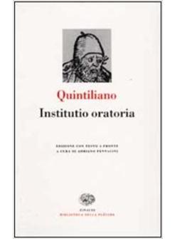 INSTITUTIO ORATORIA TESTO LATINO A FRONTE