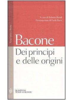 DEI PRINCIPI E DELLE ORIGINI