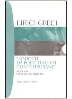 LIRICI GRECI TRADOTTI DA POETI ITALIANI CONTEMPORANEI