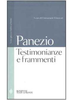 TESTIMONIANZE E FRAMMENTI