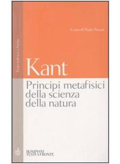 PRINCIPI METAFISICI DELLA SCIENZA E DELLA NATURA