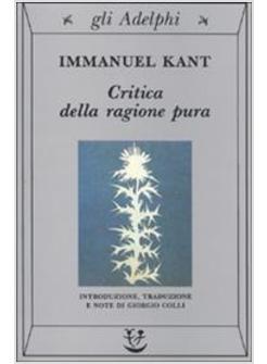 CRITICA DELLA RAGIONE PURA