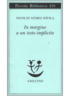 IN MARGINE A UN TESTO IMPLICITO