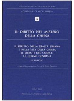 IL DIRITTO NEL MISTERO 1 DELLA CHIESA