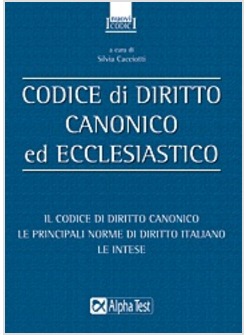 CODICE DI DIRITTO CANONICO ED ECCLESIASTICO
