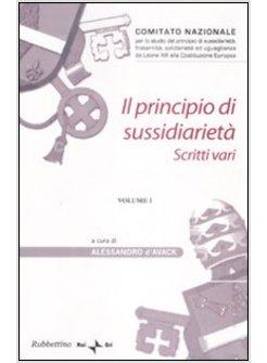 PRINCIPIO DI SUSSIDIARIETA' (IL)
