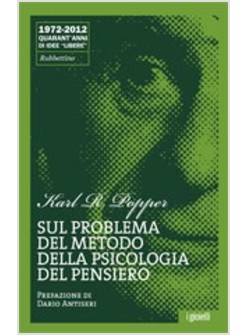 SUL PROBLEMA DEL METODO DELLA PSICOLOGIA DEL PENSIERO