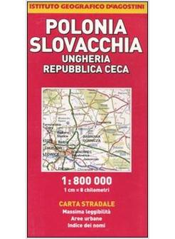 REPUBBLICA CECA - SLOVENIA - UNGHERIA - POLONIA 1:800.000
