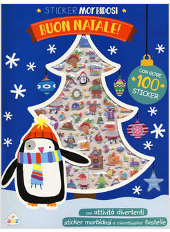 BUON NATALE STICKER MORBIDOSI CON ADESIVI EDIZIONE A COLORI