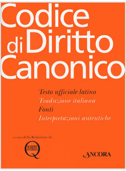 CODICE DI DIRITTO CANONICO
