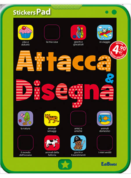 ATTACCA & DISEGNA. CON ADESIVI. STICKERSPAD