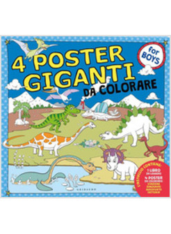 4 POSTER GIGANTI DA COLORARE FOR BOYS