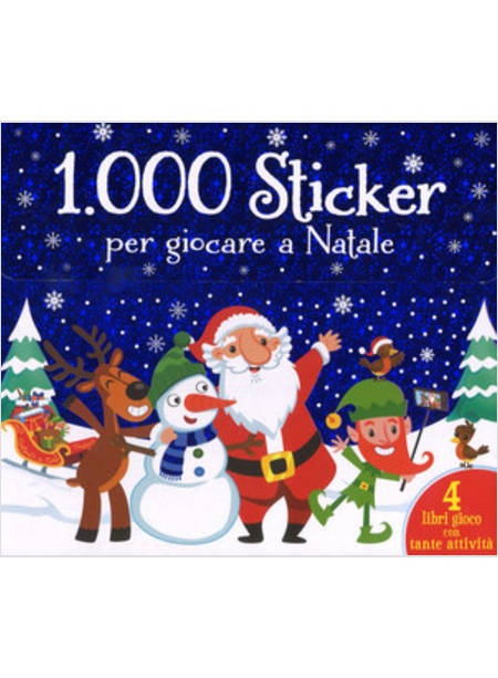 1.000 STICKER PER GIOCARE A NATALE. CON ADESIVI