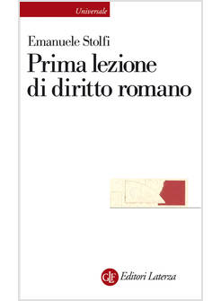 PRIMA LEZIONE DI DIRITTO ROMANO