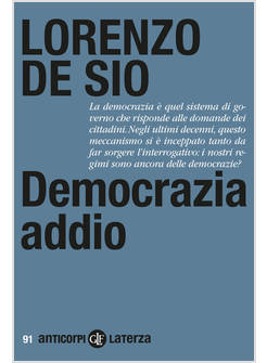 DEMOCRAZIA ADDIO