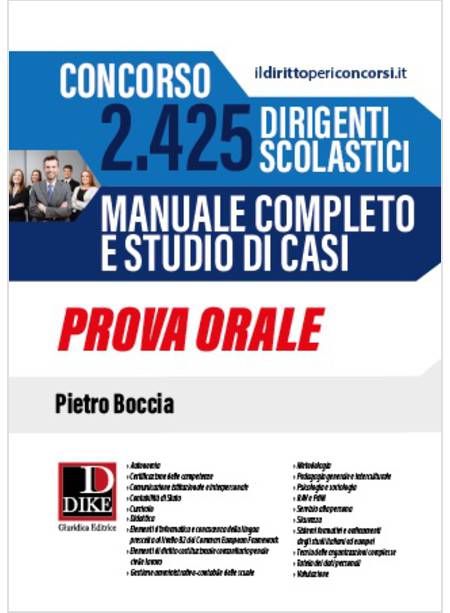 CONCORSO 2.425 DIRIGENTI SCOLASTICI. MANUALE COMPLETO E STUDIO DI CASI